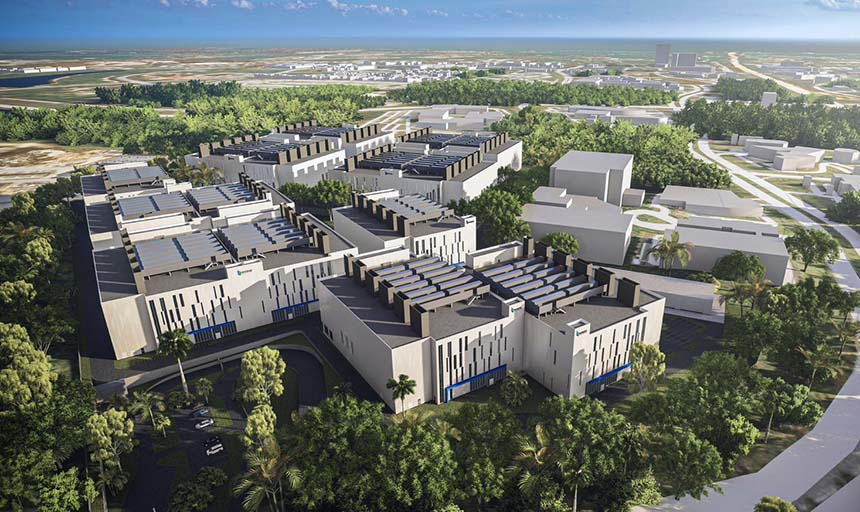 An illustration of Vantage Data Centers' planned KUL2 campus in Cyberjaya, Malaysia.