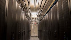 Cabinets of servers inside a Venyu data center in Baton Rouge, Louisiana.