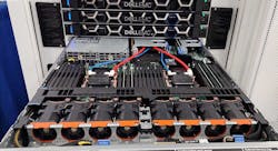 Lots of liquid cooling equipment was on display at Data Center World 2023 in Austin, including this demo of ZutaCore liquid cooling solution using dielectric fluid, integrated inside a 45U Chatsworth Products Zetaframe cabinet system. Lots of liquid cooling equipment was on display at Data Center World 2023 in Austin, including this demo of ZutaCore liquid cooling solution using dielectric fluid, integrated inside a 45U Chatsworth Products Zetaframe cabinet system.