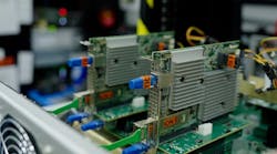 AWS Nitro networking cards are tested in one of the company&apos;s Failure Analysis Labs, part of the process of refirbishing equipment for reuse in AWS data centers.