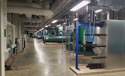 Chiller units in a data center in Northern Virginia. Chiller units in a data center in Northern Virginia.