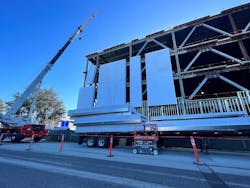 CoreSite has begun installation of exterior skin systems for its SV9 facility in Santa Clara, with building dry-in planned for completion later this summer.