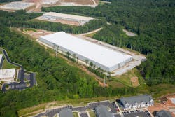 An aerial view of construction at Flexential's Atlanta-Douglasville campus. An aerial view of construction at Flexential's Atlanta-Douglasville campus.