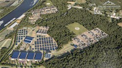 Rendering of the proposed Mountaineer GigaSystem by Fidelis New Energy, LLC, including hyperscale, carbon neutral data centers providing for both production and consumption of lifecycle net zero hydrogen. Rendering of the proposed Mountaineer GigaSystem by Fidelis New Energy, LLC, including hyperscale, carbon neutral data centers providing for both production and consumption of lifecycle net zero hydrogen.