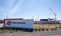 Large signs identify the entry to the QTS Data Centers’ Shellhorn campus in Ashburn, Virginia. Large signs identify the entry to the QTS Data Centers’ Shellhorn campus in Ashburn, Virginia.