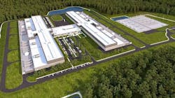 An illustration of the 970,000 square foot first phase of the Facebook Data Center in Newton County, Georgia. An illustration of the 970,000 square foot first phase of the Facebook Data Center in Newton County, Georgia.