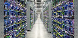Inside a Google Cloud TPU data center.
