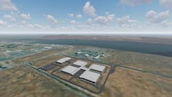 A rendering of the Sabey Data Centers SDC Umatilla campus. A rendering of the Sabey Data Centers SDC Umatilla campus.
