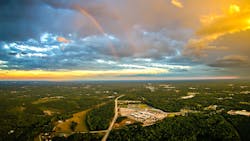 Sunset landscape over the county seat of York, S.C. Sunset landscape over the county seat of York, S.C.