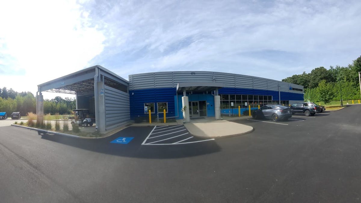A panoramic view of the Iron Mountain BOS-1 Data Center.