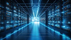 AI-generated illustration of cloud data center infrastructure. AI-generated illustration of cloud data center infrastructure.