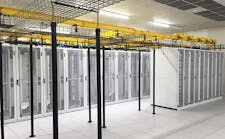 Cabinets inside a data hall in an EdgeConneX data center facility. (Photo: EdgeConneX)