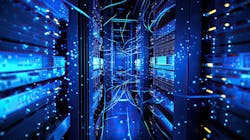 AI-generated artistic rendering of data center server racks aswirl in throes of AI computation. AI-generated artistic rendering of data center server racks aswirl in throes of AI computation.