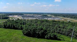 Aerial view of the Meta data center campus in New Albany, Ohio. Aerial view of the Meta data center campus in New Albany, Ohio.
