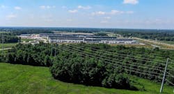 Aerial view of the Meta data center campus in New Albany, Ohio.