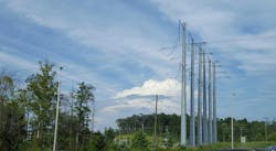 High-capacity power lines in Manassas, Virginia. High-capacity power lines in Manassas, Virginia.