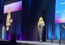 Ali Fenn, President at data center developer Lancium, presents at this year's Data Center World in Washington, DC. Ali Fenn, President at data center developer Lancium, presents at this year's Data Center World in Washington, DC.