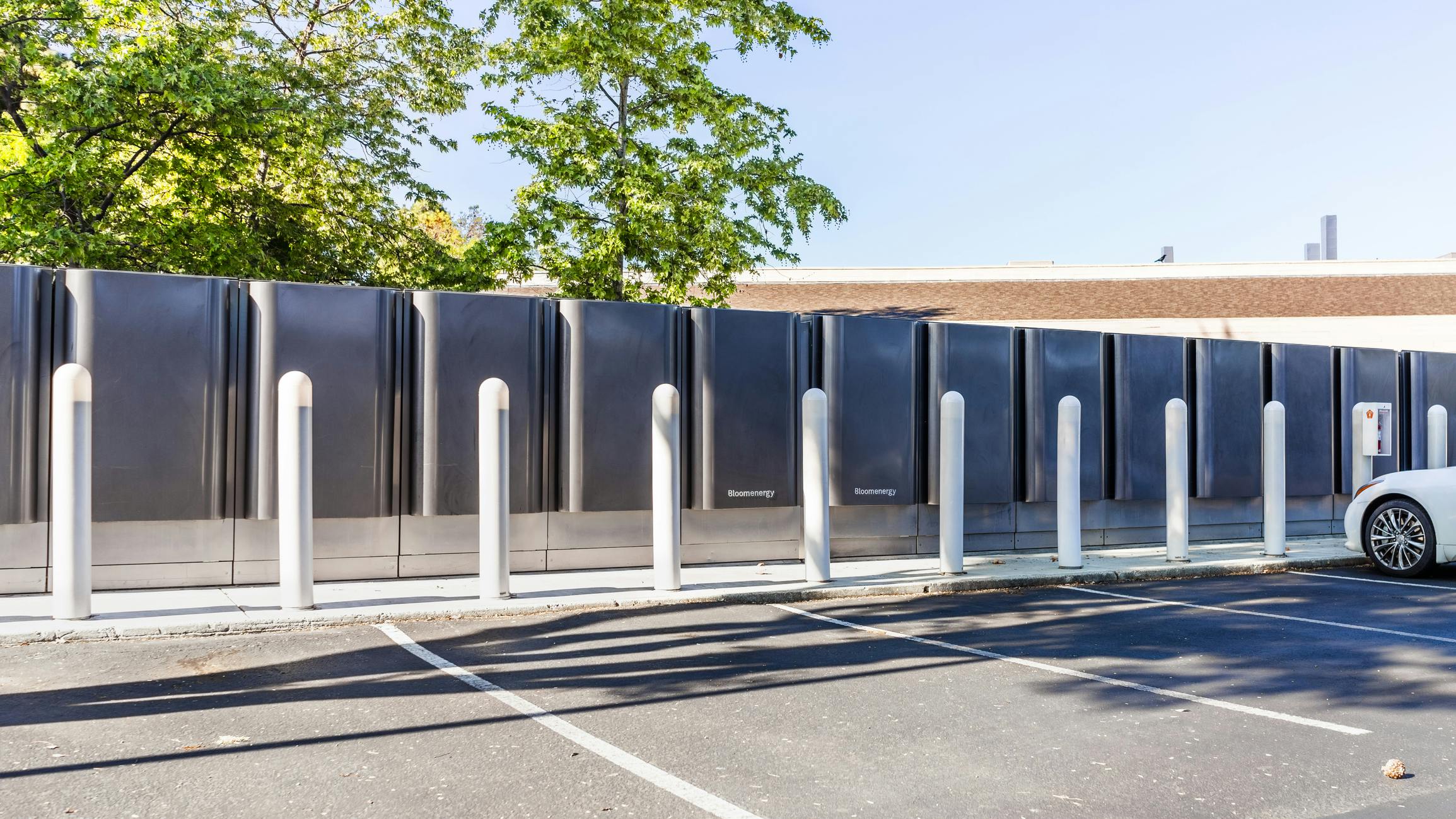 A row of hydrogen fuel cells.