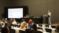 Kristel Watson (far right), of Scale Microgrid, speaking during the first day's university microgrids session at Microgrid Knowledge 2024 in Baltimore. Kristel Watson (far right), of Scale Microgrid, speaking during the first day's university microgrids session at Microgrid Knowledge 2024 in Baltimore.