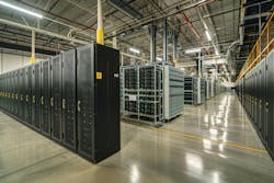 Rows of servers fill a gigantic hall in this AI-generated rendering of a data center. Rows of servers fill a gigantic hall in this AI-generated rendering of a data center.