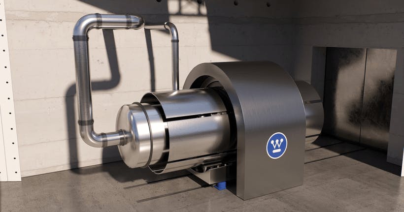 Rendering of a completed Westinghouse eVinci microreactor.