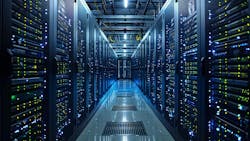 AI-generated rendering of a modern data center. AI-generated rendering of a modern data center.