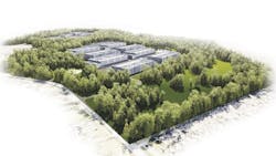 A rendering of Active Infrastructure's proposed Leesburg data center campus. A rendering of Active Infrastructure's proposed Leesburg data center campus.