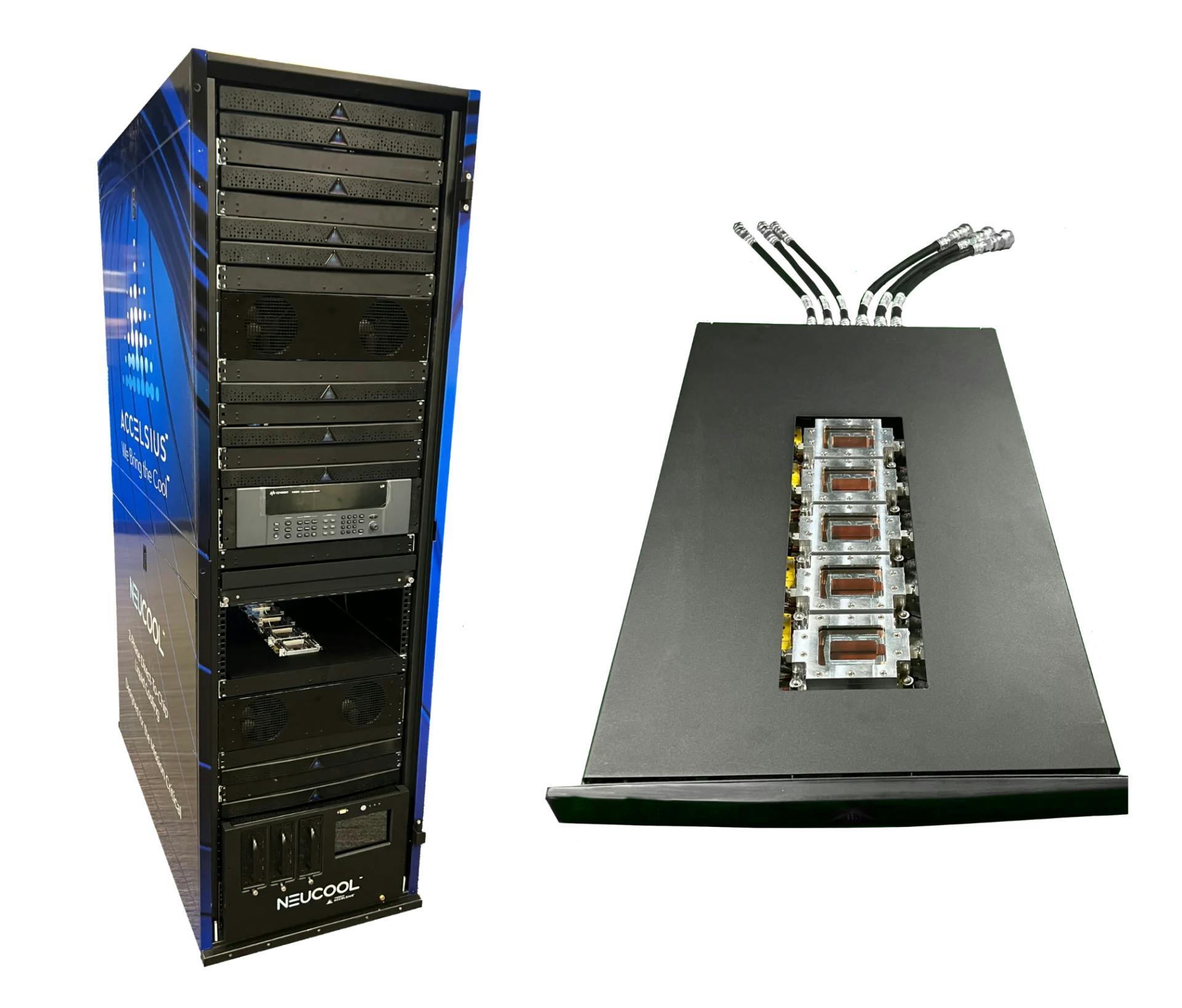 Accelsius&rsquo; NeuCool Thermal Simulation Rack with integrated Load Simulation Sleds