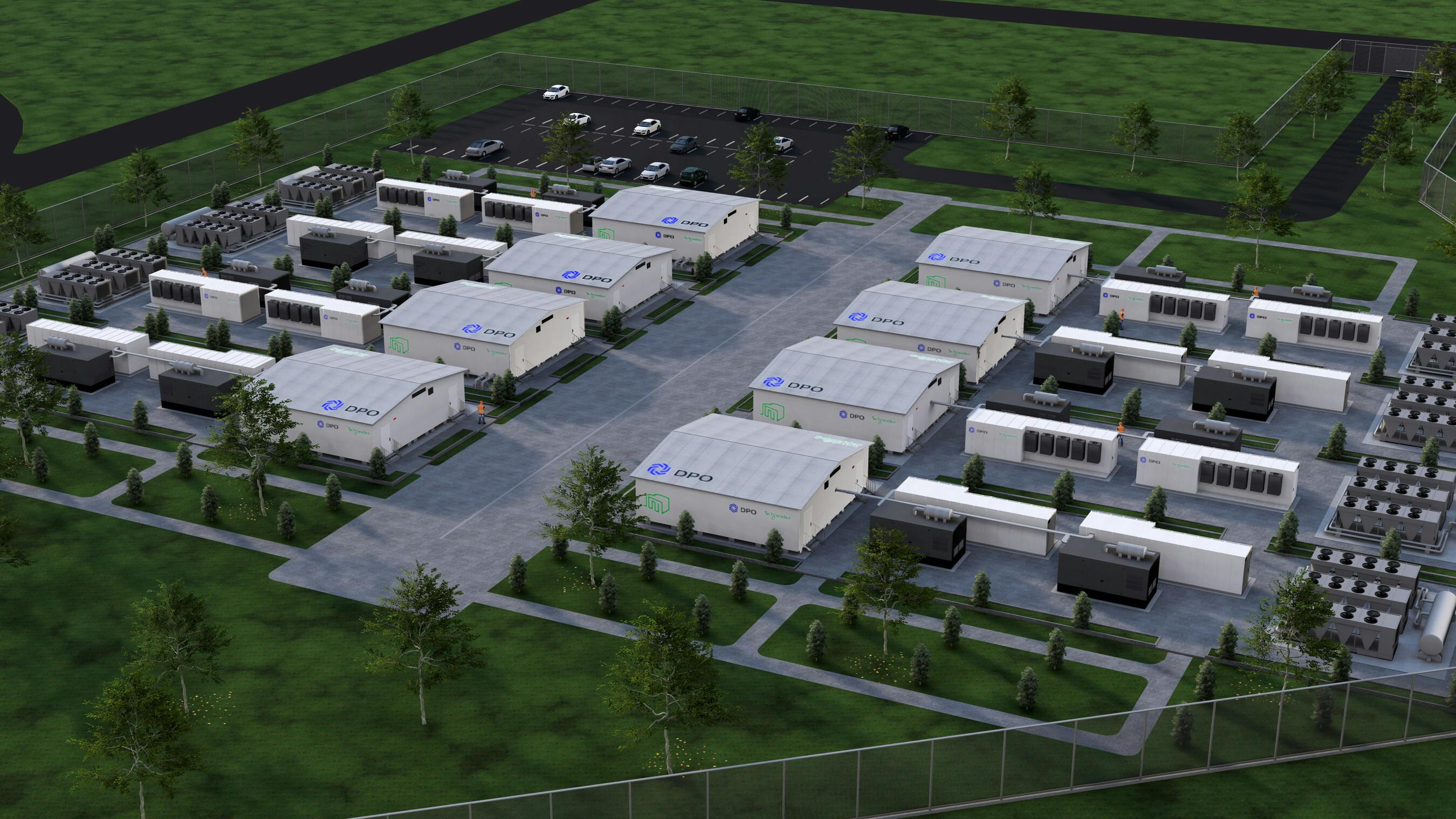 Digital Power Optimization (DPO) Wisconsin data center project rendering.