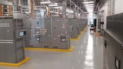 A power room in a data center in Northern Virginia. A power room in a data center in Northern Virginia.