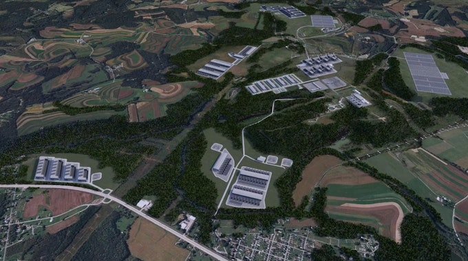 Artist rendering of the completed campus