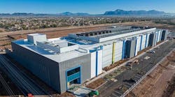 An aerial view of the NTT Global Data Center Americas PH1 facility in Mesa, Arizona. An aerial view of the NTT Global Data Center Americas PH1 facility in Mesa, Arizona.
