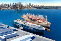 Rendering of floating data center and powership Rendering of floating data center and powership