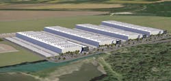 A rendering of Aligned Data Centers' planned new mega-scale AI campus in Ohio. A rendering of Aligned Data Centers' planned new mega-scale AI campus in Ohio.