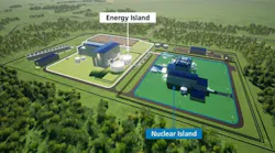 TerraPower rendering of their nuclear reactor deployment.
