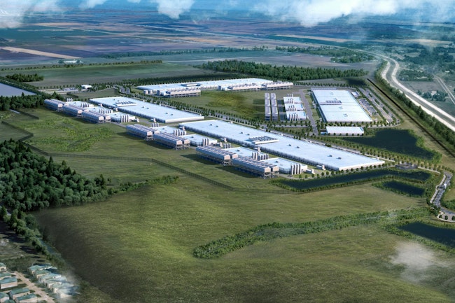 A rendering of Vantage Data Centers&rsquo; $15-billion Port Washington campus, a key node in the Stargate buildout and a model for next-generation sustainable infrastructure.