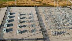 Aerial view of electrical substation for data centers in Ohio. Aerial view of electrical substation for data centers in Ohio.