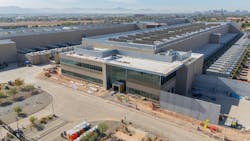 Aerial view of a QTS data center in central Phoenix under construction. Aerial view of a QTS data center in central Phoenix under construction.