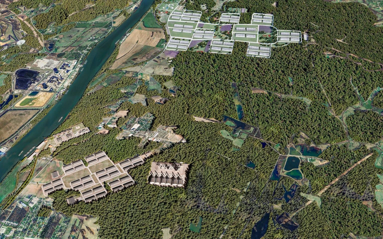 Rendering of the Monarch Compute Campus