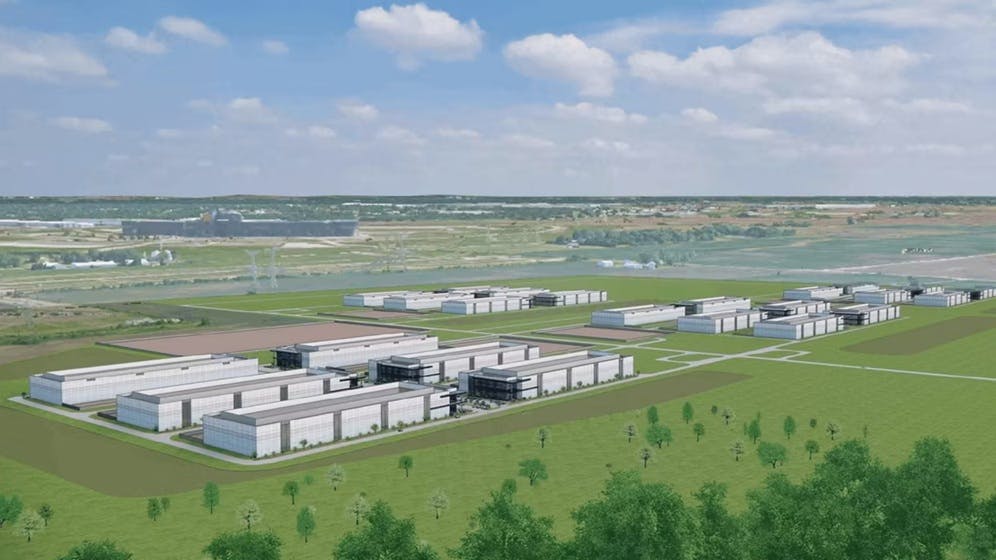 Project developers Hillwood Investment Properties and Powerhouse Data Centers plan 24 buildings on nearly 800 acres of farmland near the Chicagoland Speedway.