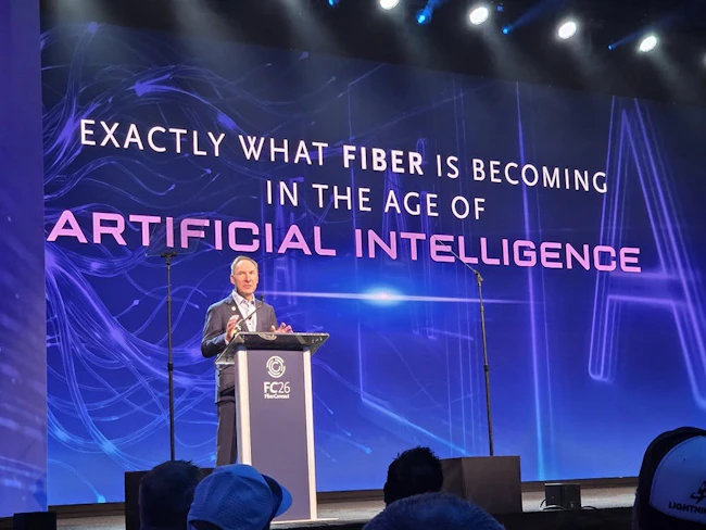 Fiber Broadband Association President and CEO Gary Bolton addresses the crowd on May 18 at Fiber Connect 26 in Orlando.
