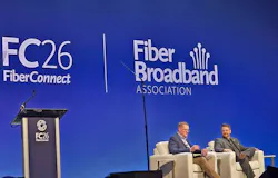 (L to R) Dell’Oro Group Vice President Jeff Heynen and IonQ Director of Partnerships and Alliances Ryan Harring at Fiber Connect 2026. (L to R) Dell’Oro Group Vice President Jeff Heynen and IonQ Director of Partnerships and Alliances Ryan Harring at Fiber Connect 2026.