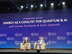Katie Elspeth, Vice President at Chattanooga utility EPB, and Conner Prochaska, Director of the DoE's ARPA-E, or Advanced Research Projects Agency–Energy, during Fiber Connect 2026 in Orlando on May 19, 2026, where ARPA-E highlighted its growing investment in applied quantum computing infrastructure. Katie Elspeth, Vice President at Chattanooga utility EPB, and Conner Prochaska, Director of the DoE's ARPA-E, or Advanced Research Projects Agency–Energy, during Fiber Connect 2026 in Orlando on May 19, 2026, where ARPA-E highlighted its growing investment in applied quantum computing infrastructure.