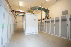 Schneider Electric Galaxy VX 1250kW UPS deployed at Terawulf Lake Mariner data center. Schneider Electric Galaxy VX 1250kW UPS deployed at Terawulf Lake Mariner data center.