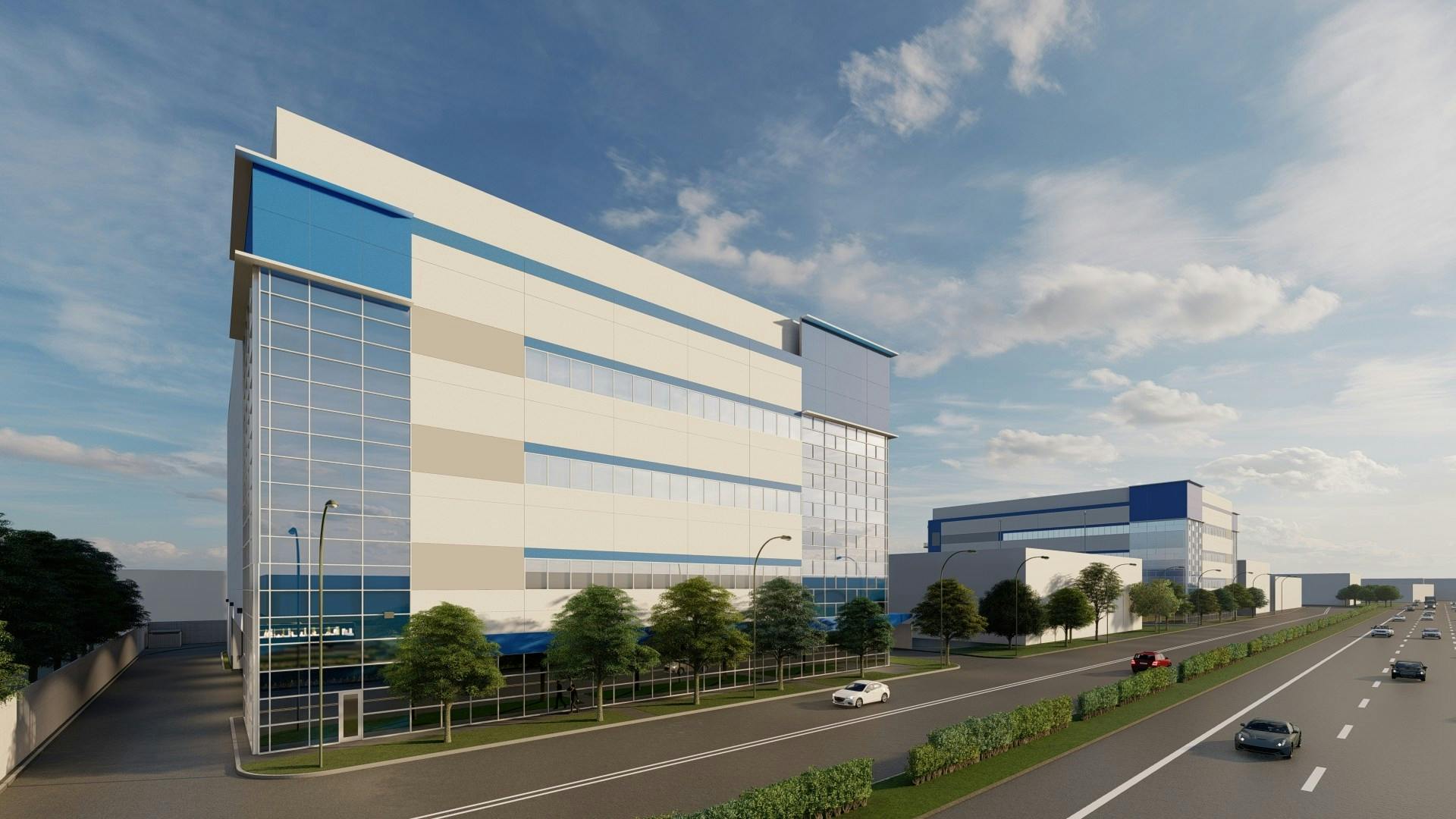 Rendering of Prime Data Centers' 1231 Comstock project in Santa Clara, California. The four-story facility is planned to deliver up to 9 MW of critical IT capacity within one of Silicon Valley's most densely developed data center corridors. Located in Santa Clara's Comstock district, the project illustrates the city's strategy of concentrating digital infrastructure within established industrial zones supported by municipal power and extensive fiber connectivity. Rendering courtesy of Prime Data Centers.