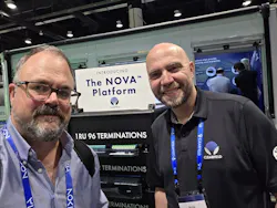(L to R) Data Center Frontier Editor-in-Chief Matt Vincent and Clearfield Chief Commercial Officer Anis Khemakhem at Fiber Connect 2026 (May 17-20) in Orlando. (L to R) Data Center Frontier Editor-in-Chief Matt Vincent and Clearfield Chief Commercial Officer Anis Khemakhem at Fiber Connect 2026 (May 17-20) in Orlando.