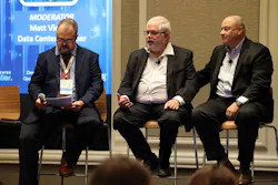 (L to R) Matt Vincent, Editor in Chief/Head of Content, Data Center Frontier; Rich Miller, Creator, Data Center Richness; Lee Kestler, CEO, EdgeCore Digital Infrastructure