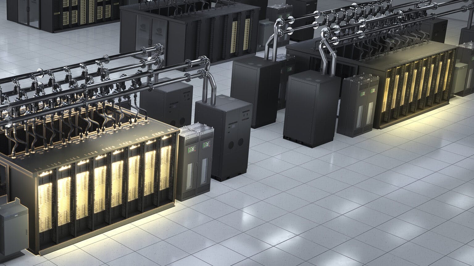 NVIDIA&rsquo;s 800 VDC data hall architecture illustrates the company&rsquo;s push to move AI factory power distribution beyond traditional AC designs. The approach is intended to reduce conversion stages, support much higher rack and row densities, and create a migration path from existing facilities to future native 800 VDC deployments.