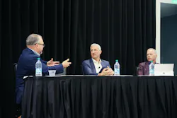 (L to R) Matt Vincent, Editor in Chief/Head of Content, Data Center Frontier; Dave Stehlin, CEO, TIA; Sean Farney, VP of Data Center Strategy, JLL