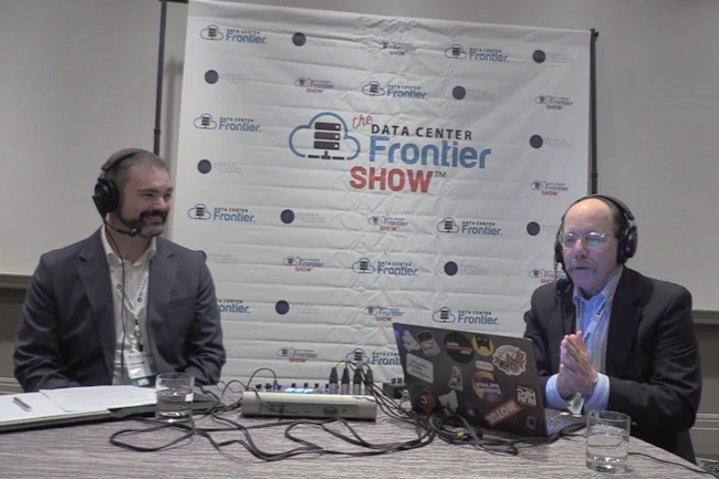 (L to R) Josh Humm, Data Center Solutions Manager, Dynamic Lifecycle Innovations; Doug Black, Contributing Editor, Data Center Frontier.
